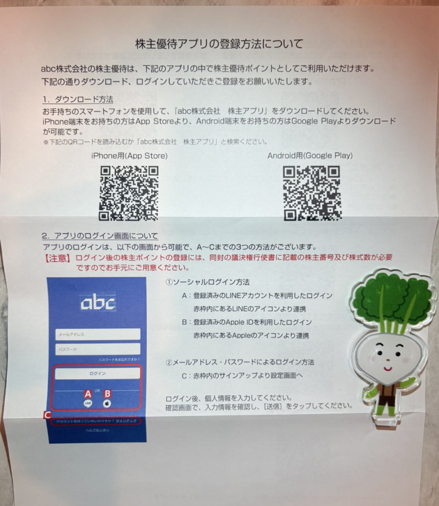 abcの株主優待到着写真 2025年12月権利分